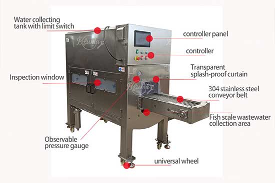 Heavy-duty electric fish scaler machine