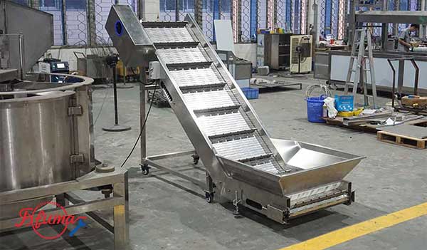 Stainless Steel Chain Hopper Incline Conveyor