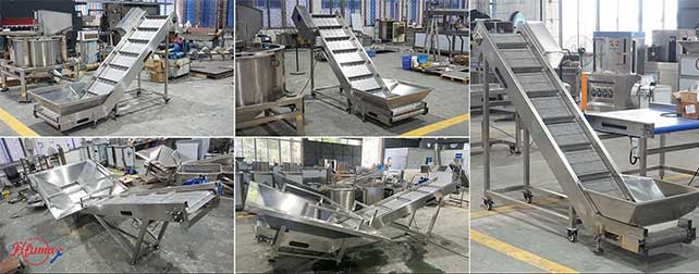 Stainless Steel Chain Hopper Incline Conveyor