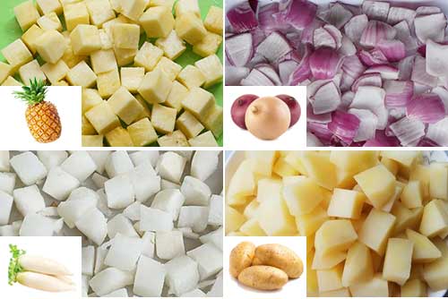 Rectangular Feed Inlet Vegetable Dicing Machine