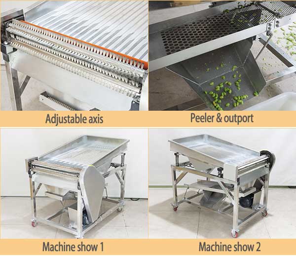 Commerial Edamame Shelling Machine Green Peas Broad Bean Seeds Peeling Machine