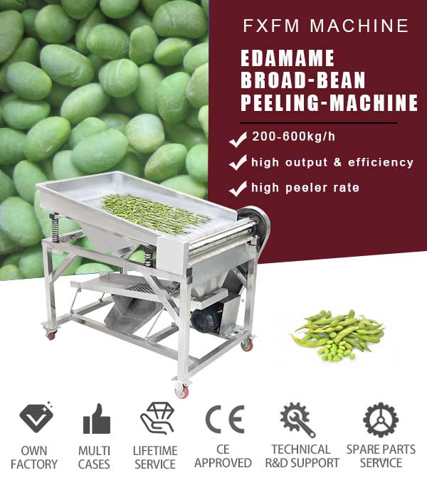Commerial Edamame Shelling Machine Green Peas Broad Bean Seeds Peeling Machine