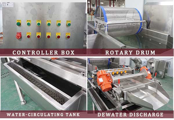 Vortex Lettuce Arugula Salad Vegetable Washer Machine with Debris Removal Drum