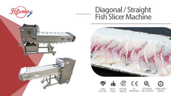 Horizontal Diagonal and Straight Cut Fresh Fish Slicer Machine