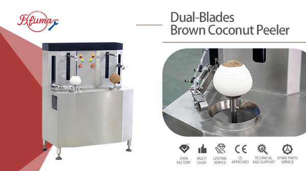 Automatic Double-Station Brown Coconut Peeling Machine