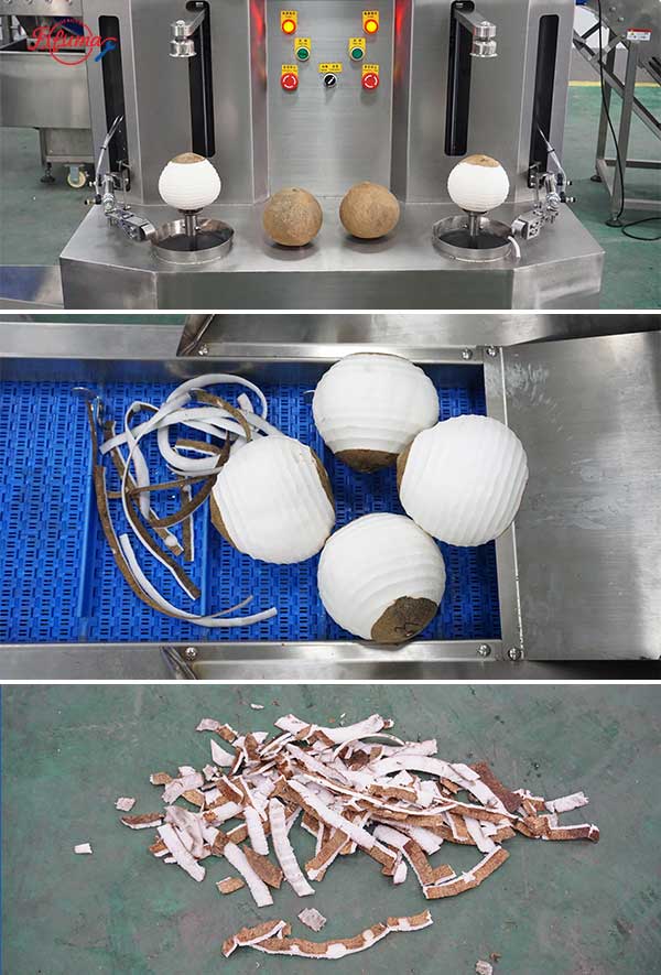 Automatic Double-Station Brown Coconut Peeling Machine