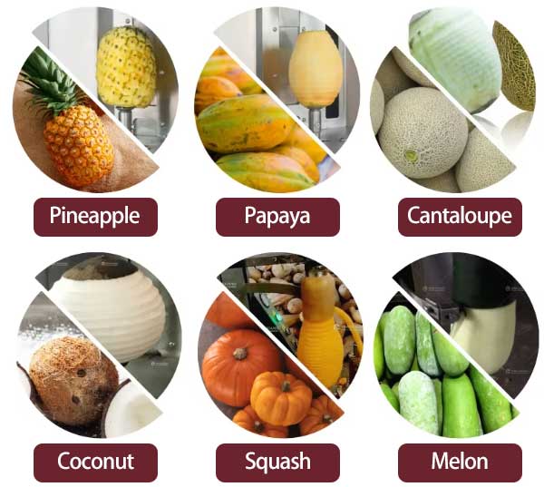 Space-Saving Commercial Tabletop Fruit Peeler Mango Coconut Papaya Pineapple Peeling Machine