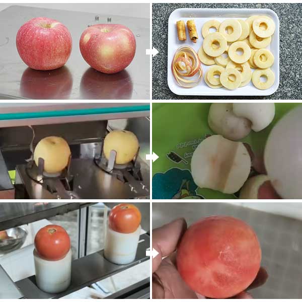 3-in-1 Fruit Peeling, Coring and Cutting Machine for Halving or Slicing