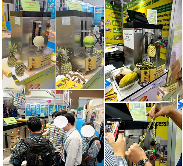 Space-Saving Commercial Tabletop Fruit Peeler Mango Coconut Papaya Pineapple Peeling Machine
