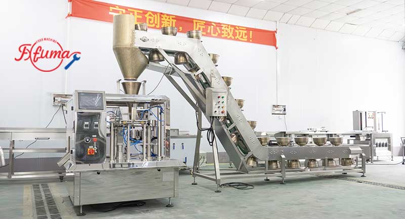Industrial Bowl Conveyor with Weighing Packaging Machine Automated Filling Line