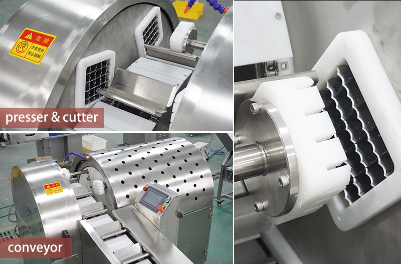 Automatic Taro Potato Fried Cutter Commercial Pusher and Presser for Strips