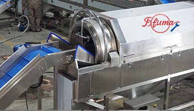 Rotating Barrel Washer for Vegetables Fruits Taro Potato Beetroots Mustard