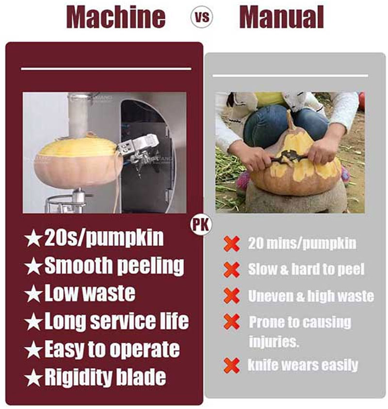 Speedy Commercial Big Flat Pumpkin Peeler Machine
