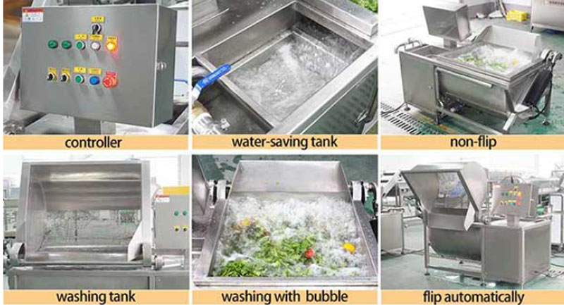 Auto-Discharge Fruit and Vegetable Bubble Washer Machine FXC-70