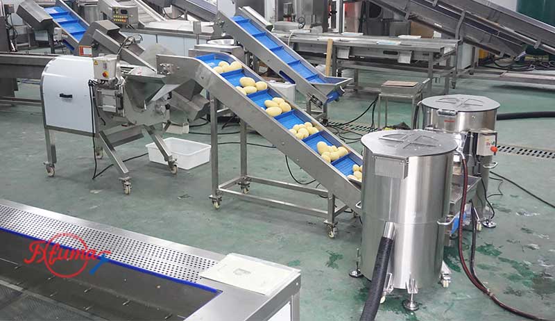 Diced Potato Processing Solution - Washing Peeling and Dicing Machine