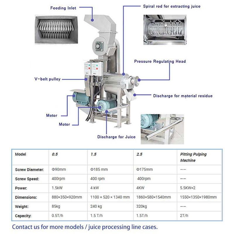 05-5T/H Vegetable Fruit Juice Extractor Machine