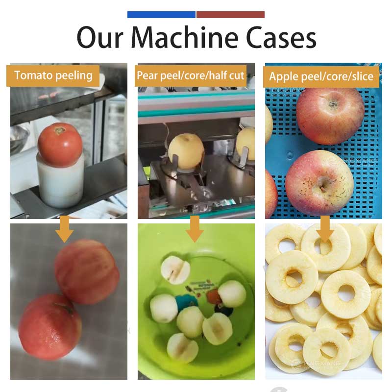4-in-1 Fruit Apple Peeling, Coring, Slicing, Chunks Cutting Machine for Halving or Slicing