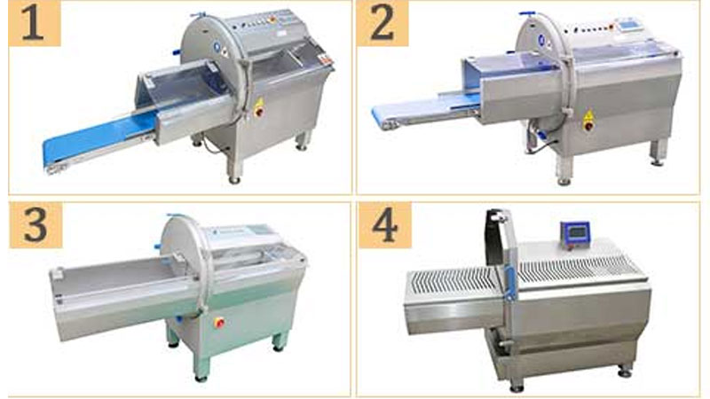 FKP-25 Frozen Meat Slicer Meat portion cutter with conveyor