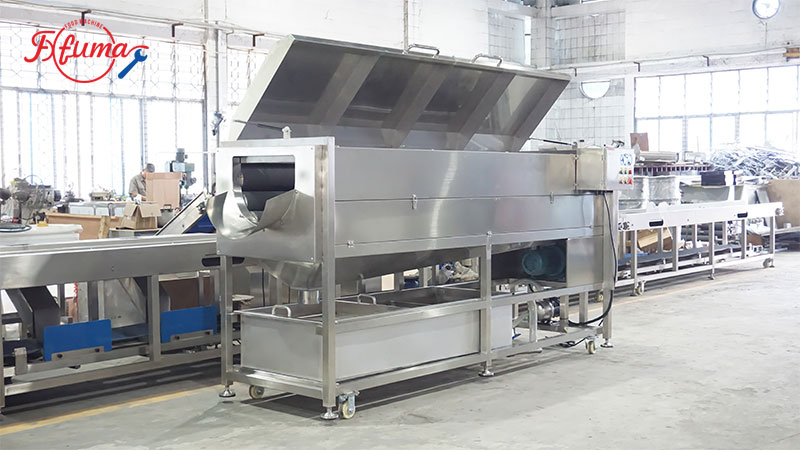 1.2-1.8T/H Potato Sweet Potato Washing Peeling Machine Full Sand Roller Peeler