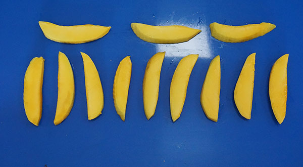 Mango Washing, Coring, Peeling, Slice Cutting Machine Customized Mango Process Line