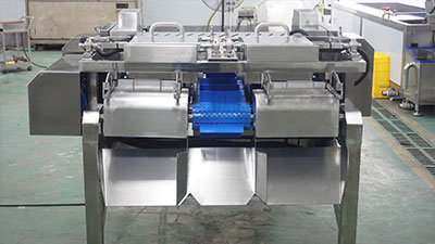 Dual-Head Vegetable Root Trimming and Cutting Machine for Garlic Onion, Scallions, Asparagus