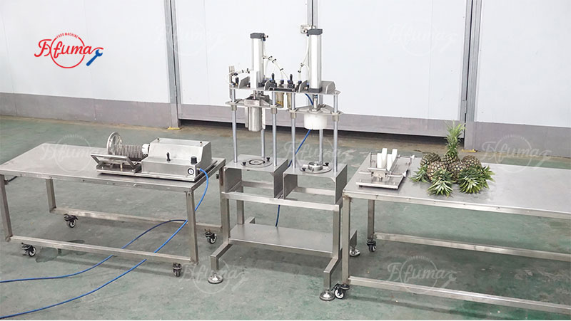 Pineapple Processing Equipment Set for Pineapple Cylinder, Slices, and Chunks