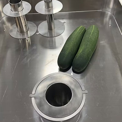 Eggplant Cucumber Lengthwise Halving