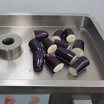 Eggplant Cucumber Lengthwise Halving